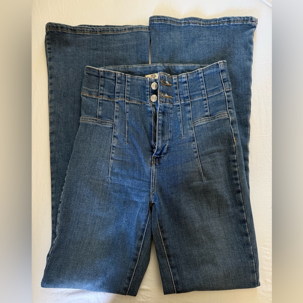 We The Free High Rise Blue Jeans